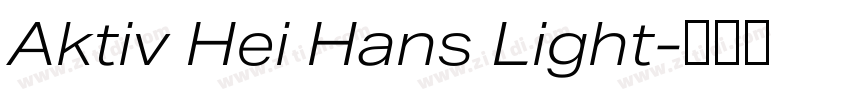 Aktiv Hei Hans Light字体转换